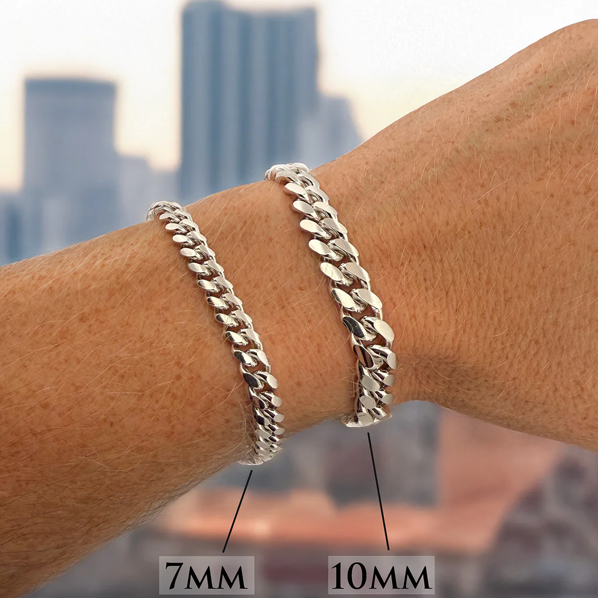 10mm Silver Miami Cuban Link Bracelet - Image 3