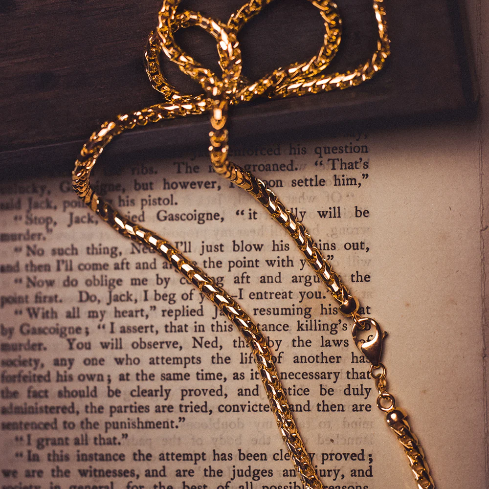 2.5mm Diamond Cut Franco Chain, 22k Gold - Image 3