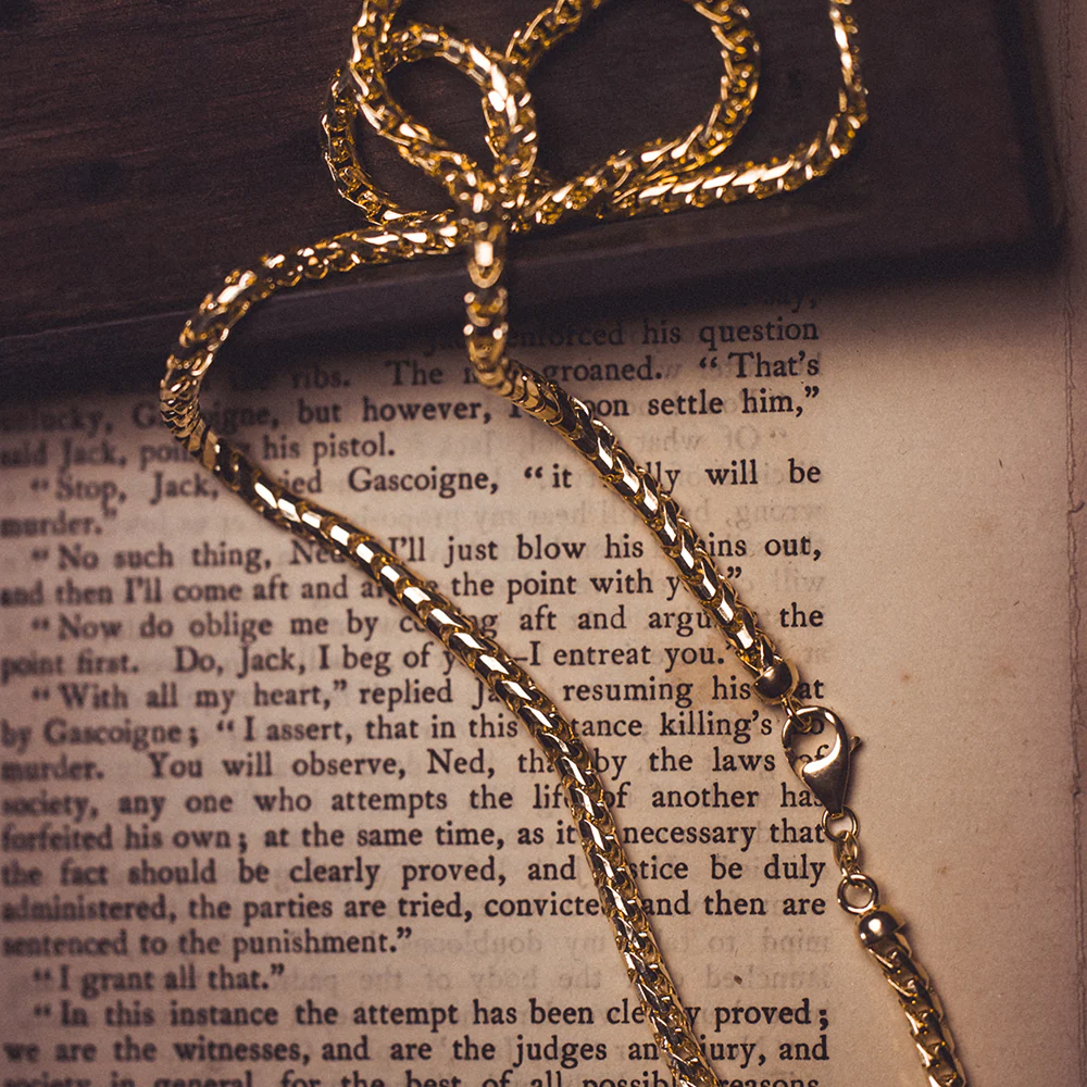 2mm Diamond Cut Franco Chain, 14k Yellow Gold - Image 7