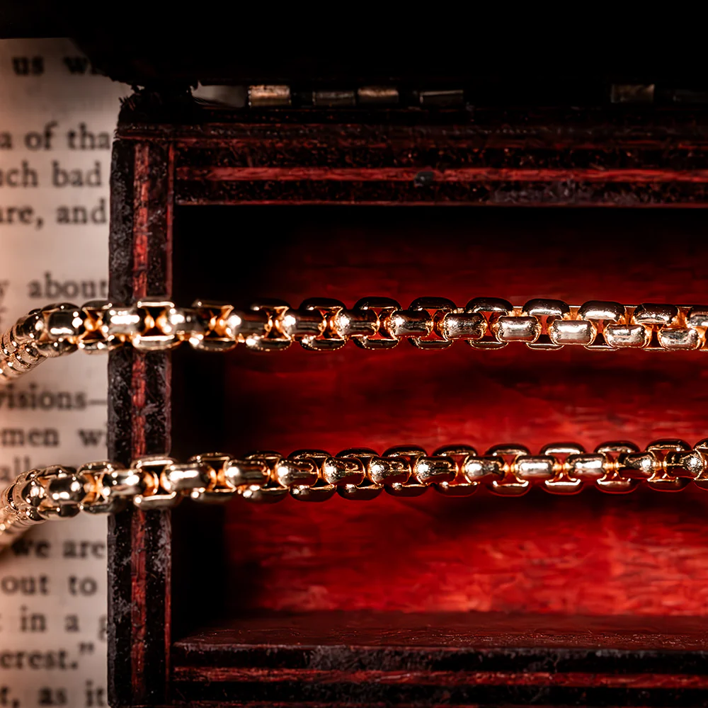 3mm Round Box Chain, 14k Yellow Gold - Image 5
