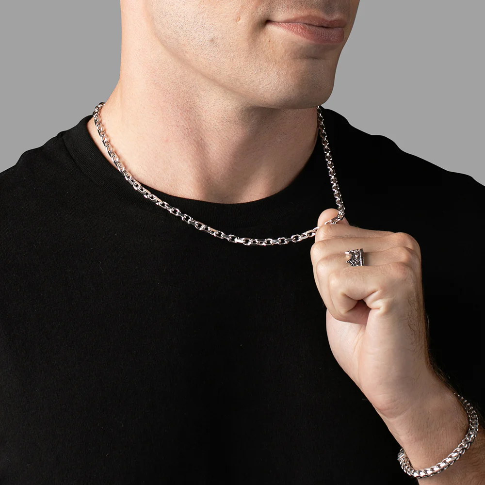 3.5mm Silver Forza (Heavy Link) Chain - Image 4