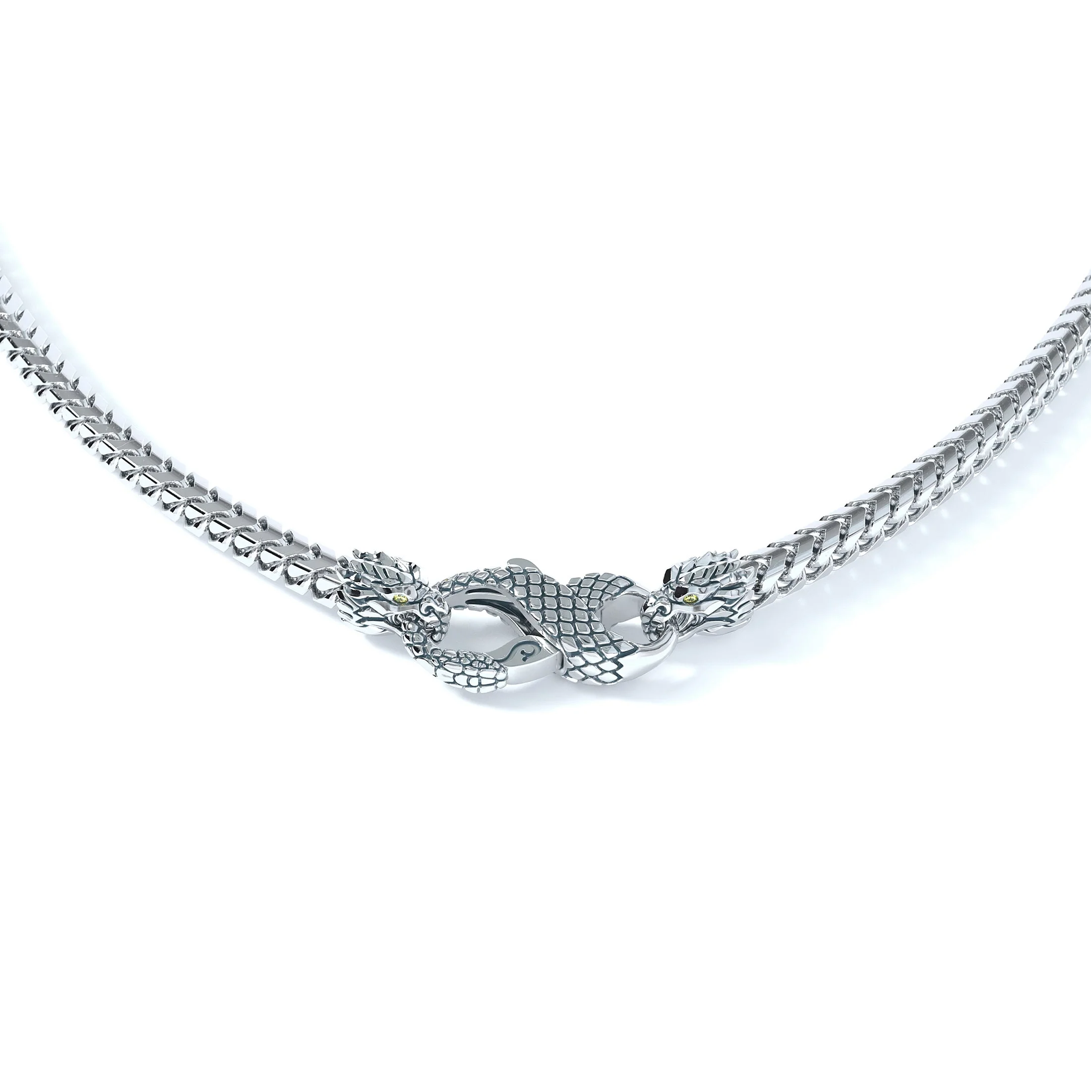 3mm Dragon Signature Clasp, Platinum - Image 2