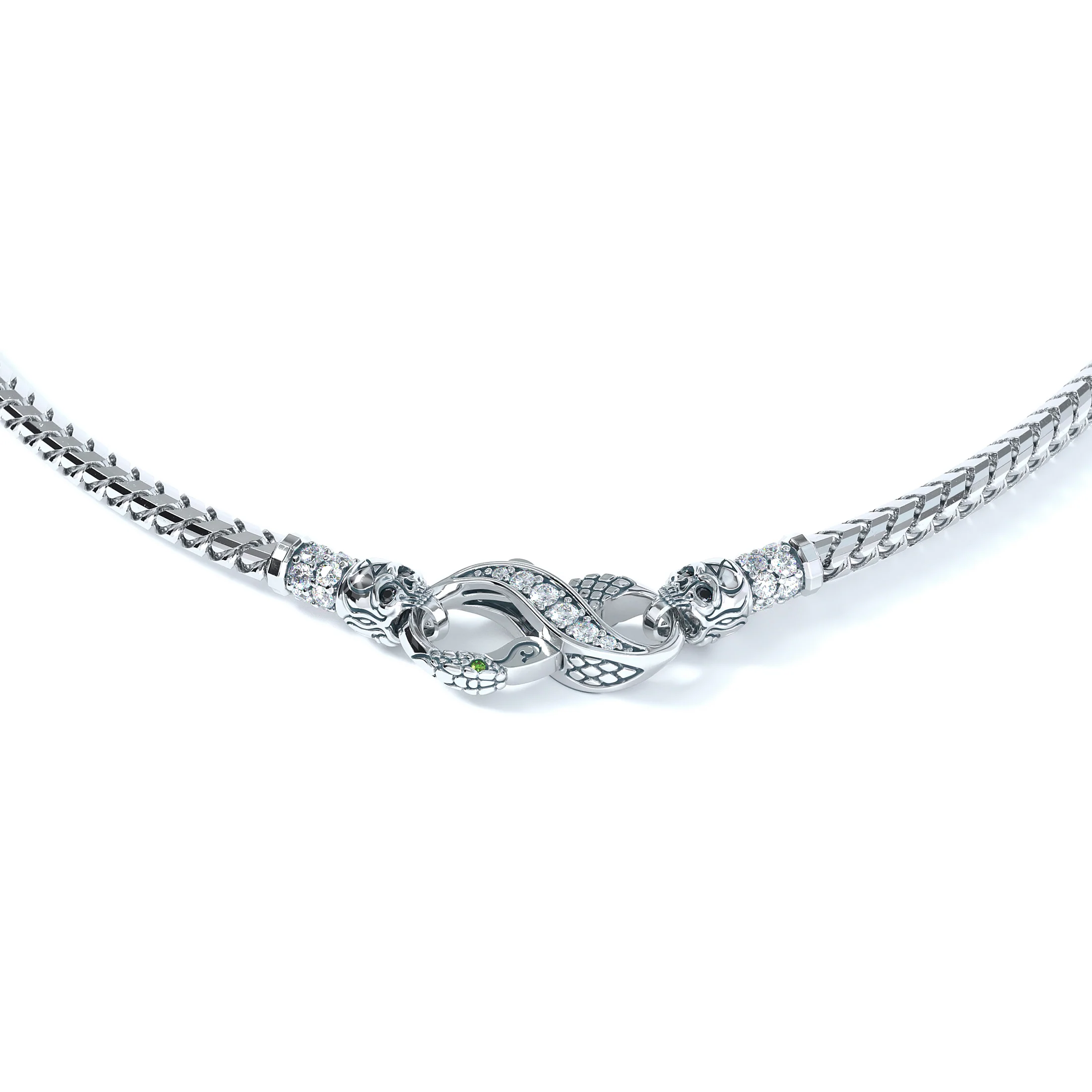 3mm Skull King's Clasp, Platinum - Image 2