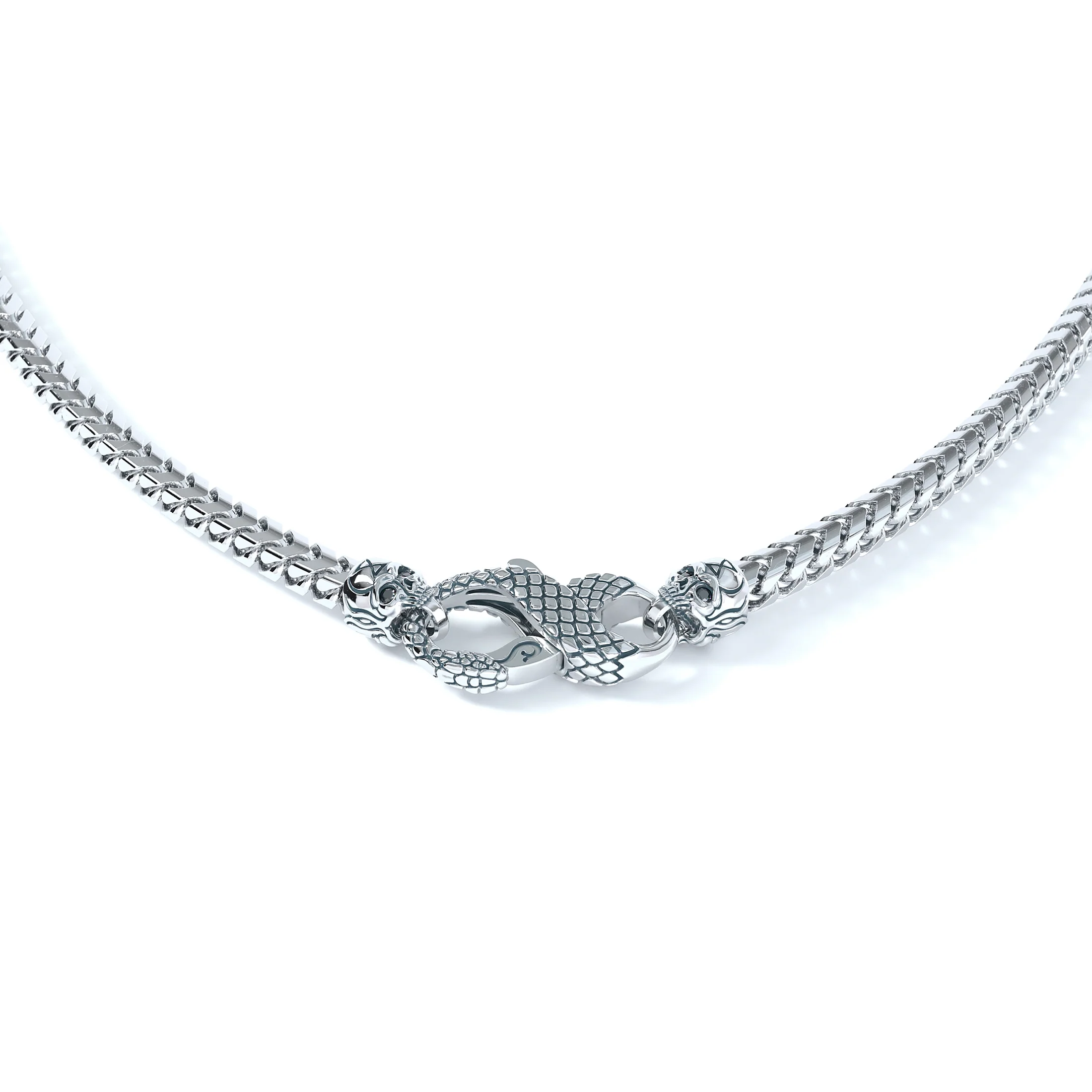 3mm Skull Signature Clasp, Platinum - Image 2