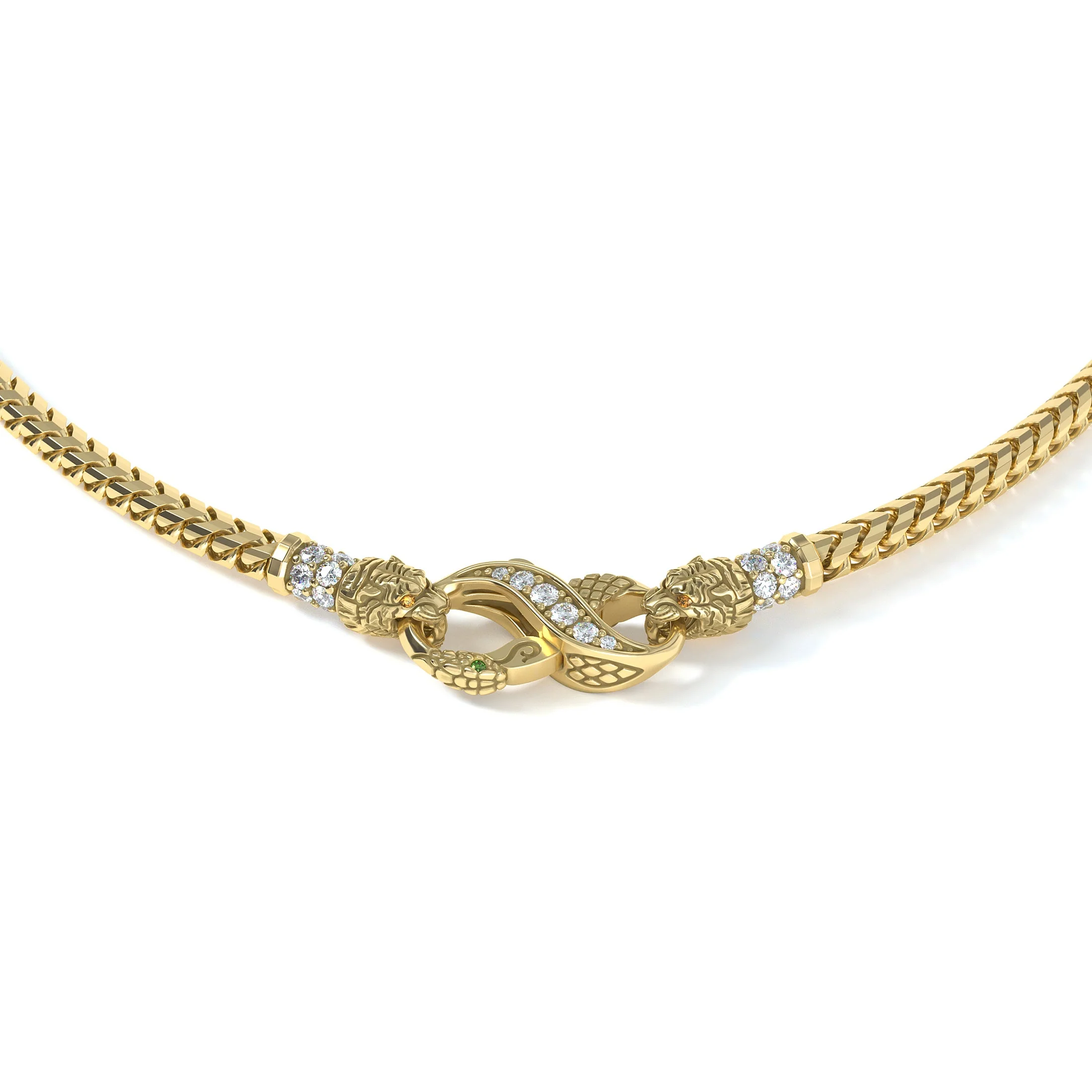 3mm Tiger King's Clasp, 18k Yellow Gold - Image 2