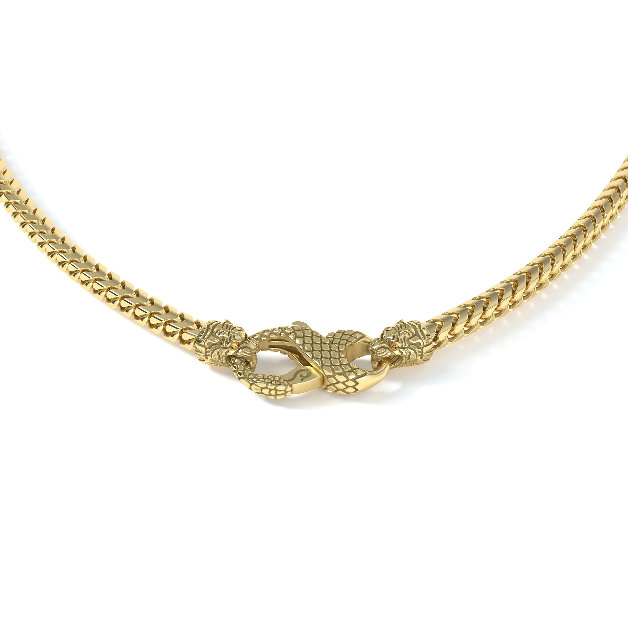 3mm Tiger Signature Clasp, 18k Yellow Gold - Image 2