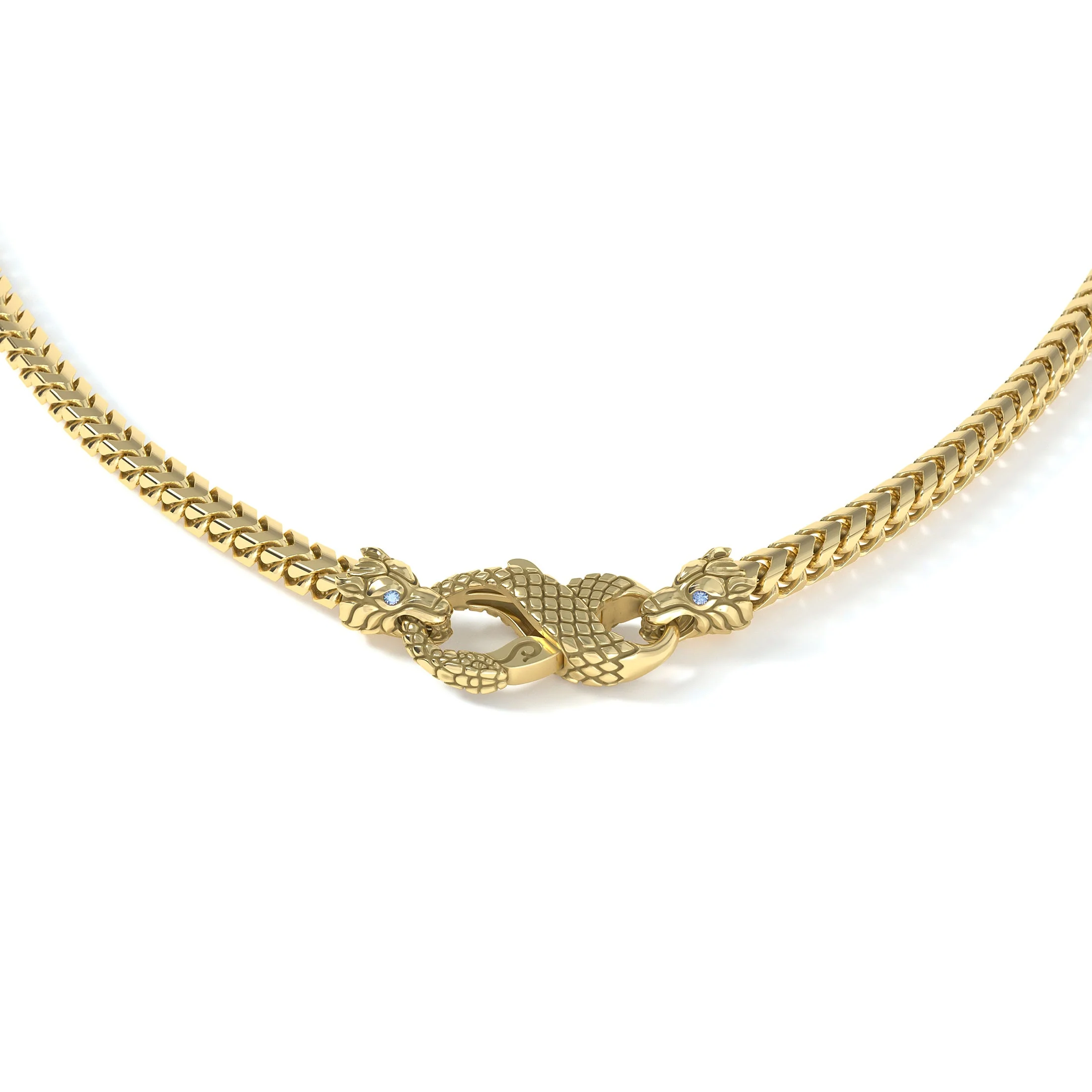 3mm Wolf Signature Clasp, 14k Yellow Gold - Image 2