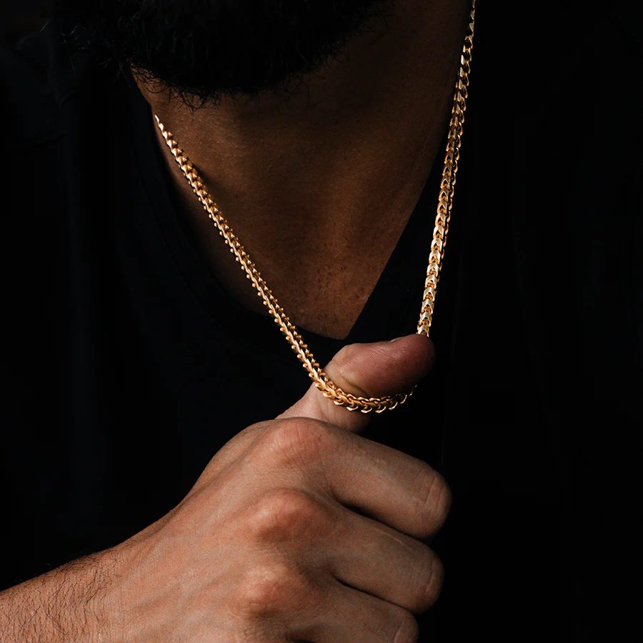 4mm Diamond Cut Franco Chain, 22k Gold - Image 5