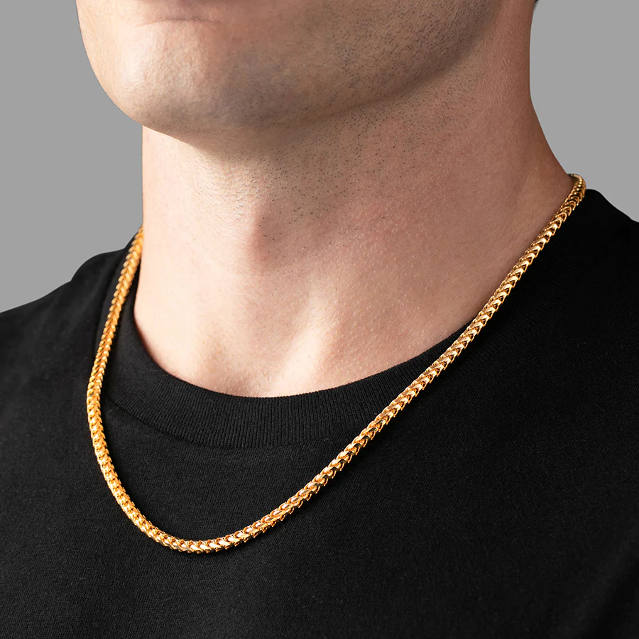4mm Diamond Cut Franco Chain, 22k Gold - Image 6