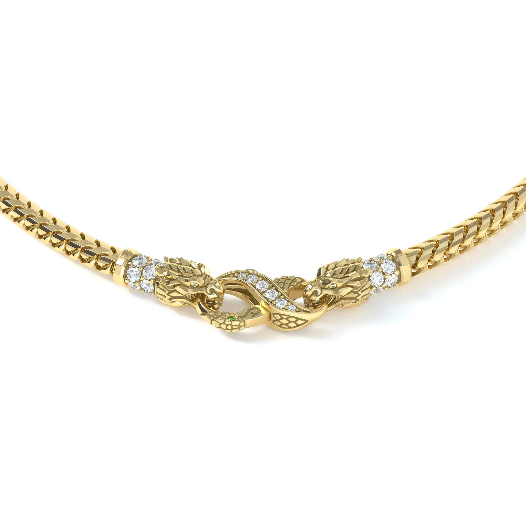 4mm Dragon King's Clasp, 10k Yellow Gold - Image 2