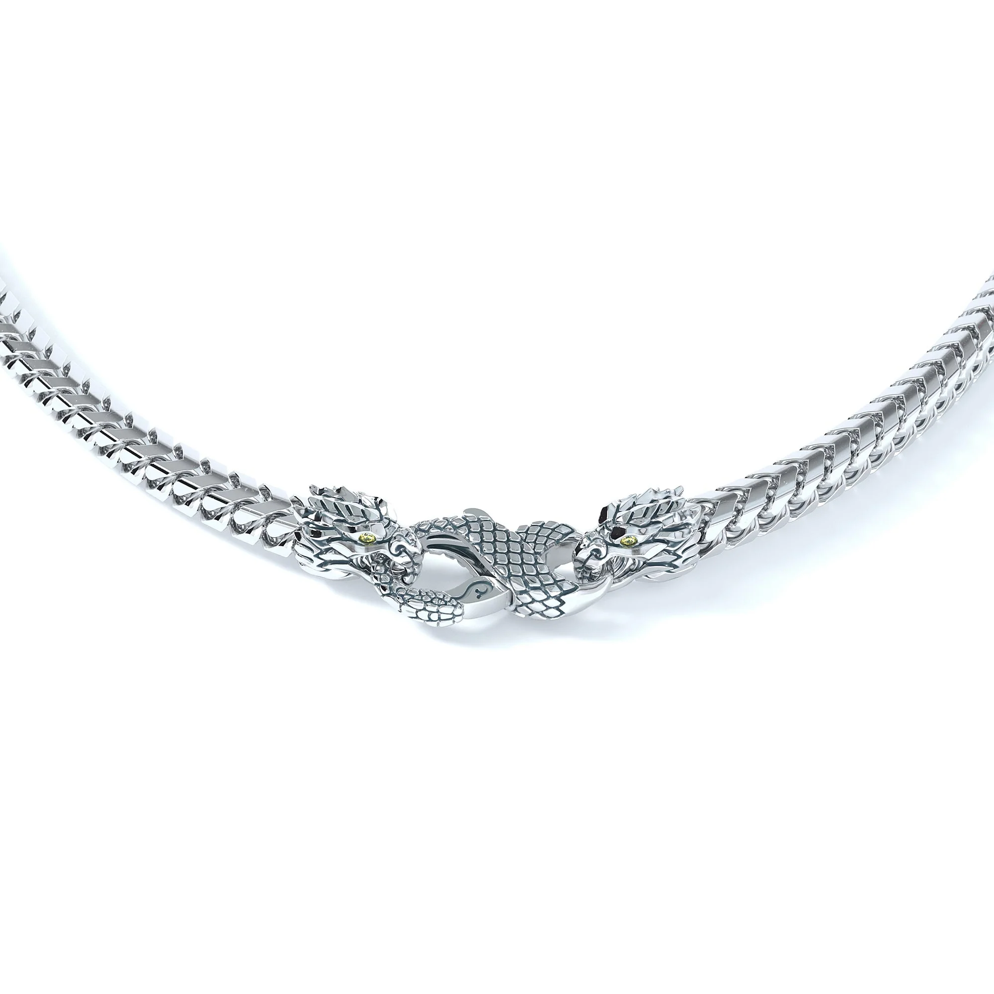 4mm Dragon Signature Clasp, Platinum - Image 2