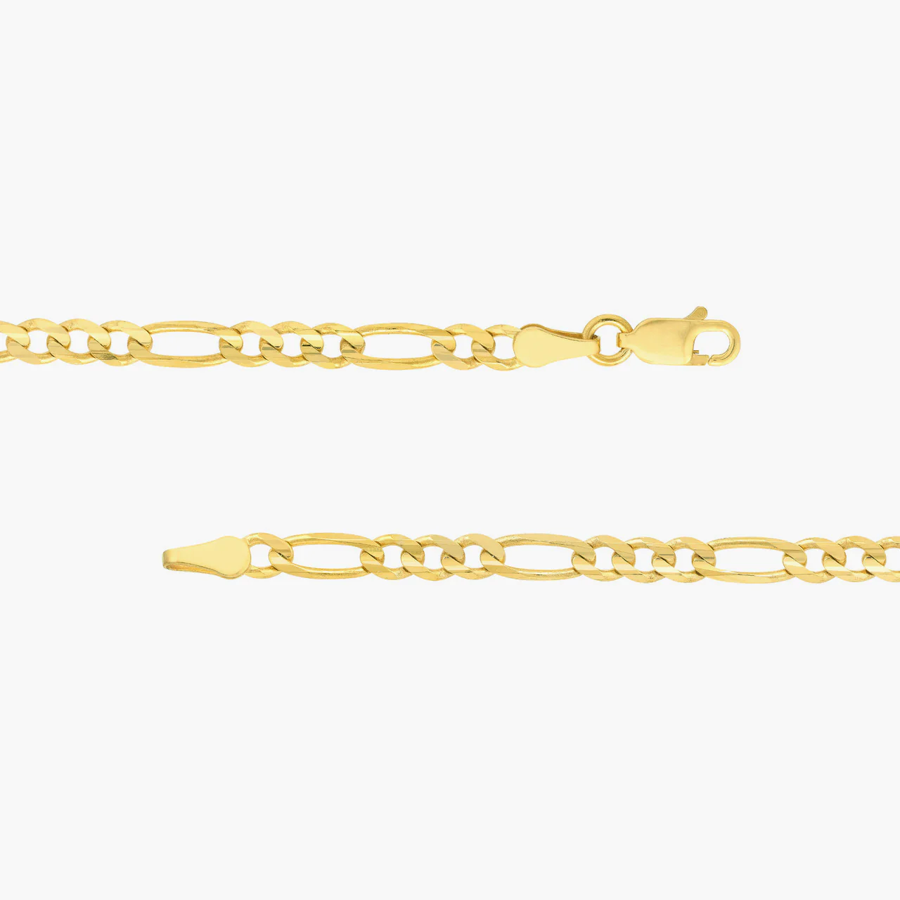 4mm Figaro Chain, 14k Yellow Gold - Image 4