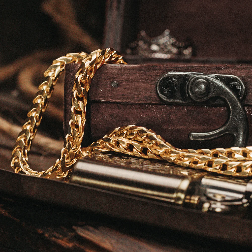 4mm Franco Chain, 18k Yellow Gold - Image 3