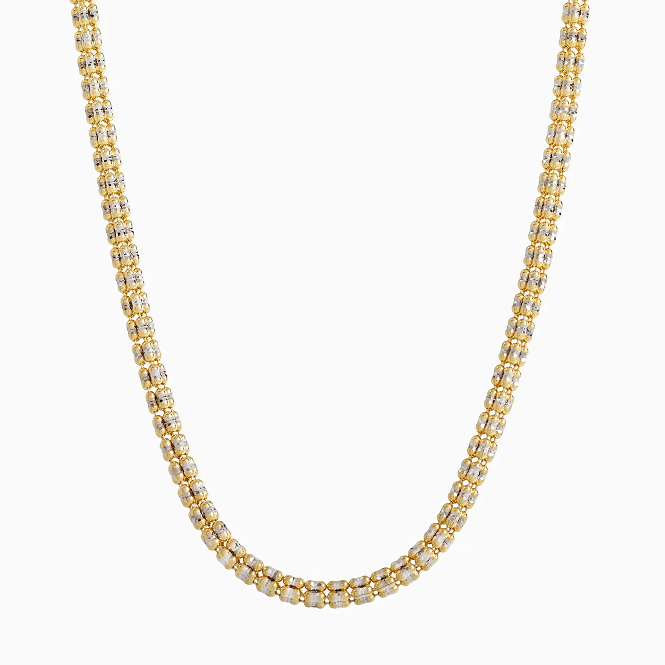 4mm Ice Chain, 14k Gold (Two Tone)