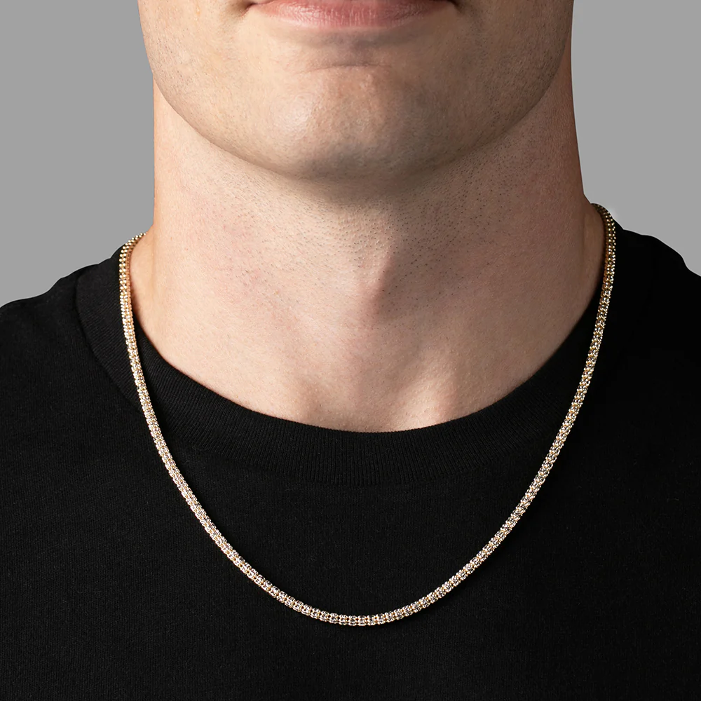 4mm Ice Chain, 14k Gold (Two Tone) - Image 2