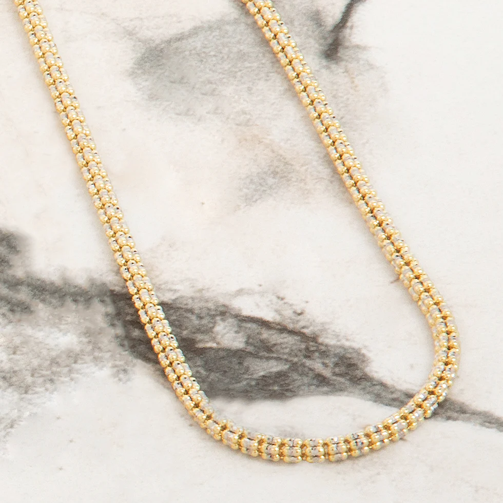 4mm Ice Chain, 14k Gold (Two Tone) - Image 4