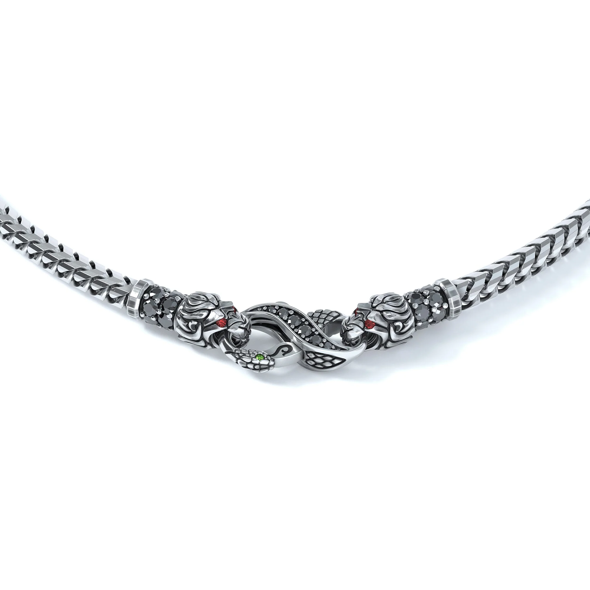 4mm Lion King's Clasp, Silver - Image 2