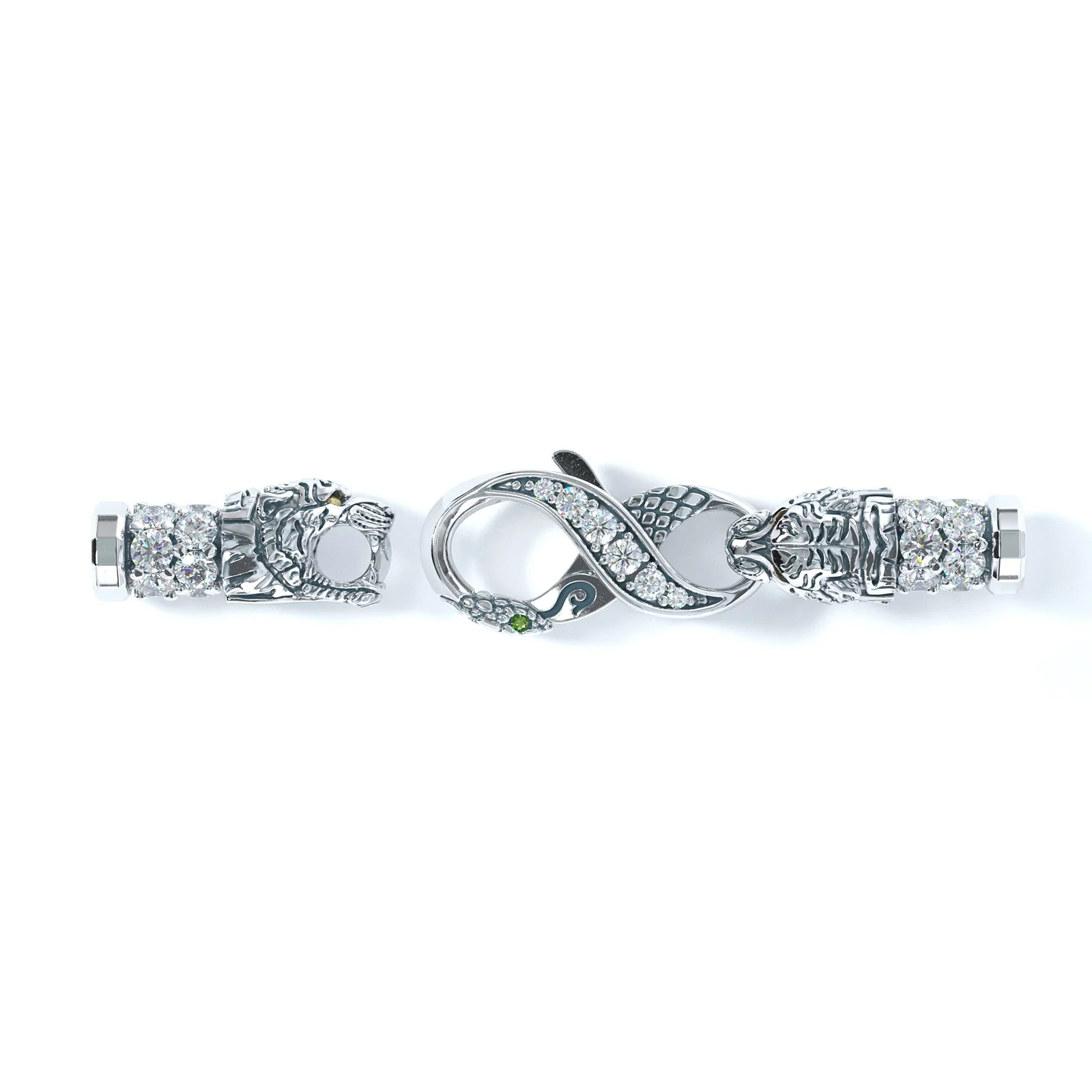4mm Tiger King's Clasp, Platinum