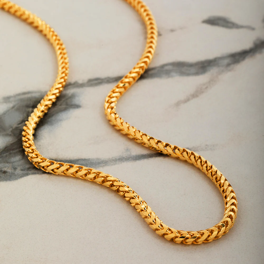 5mm Diamond Cut Franco Chain, 22k Gold - Image 3