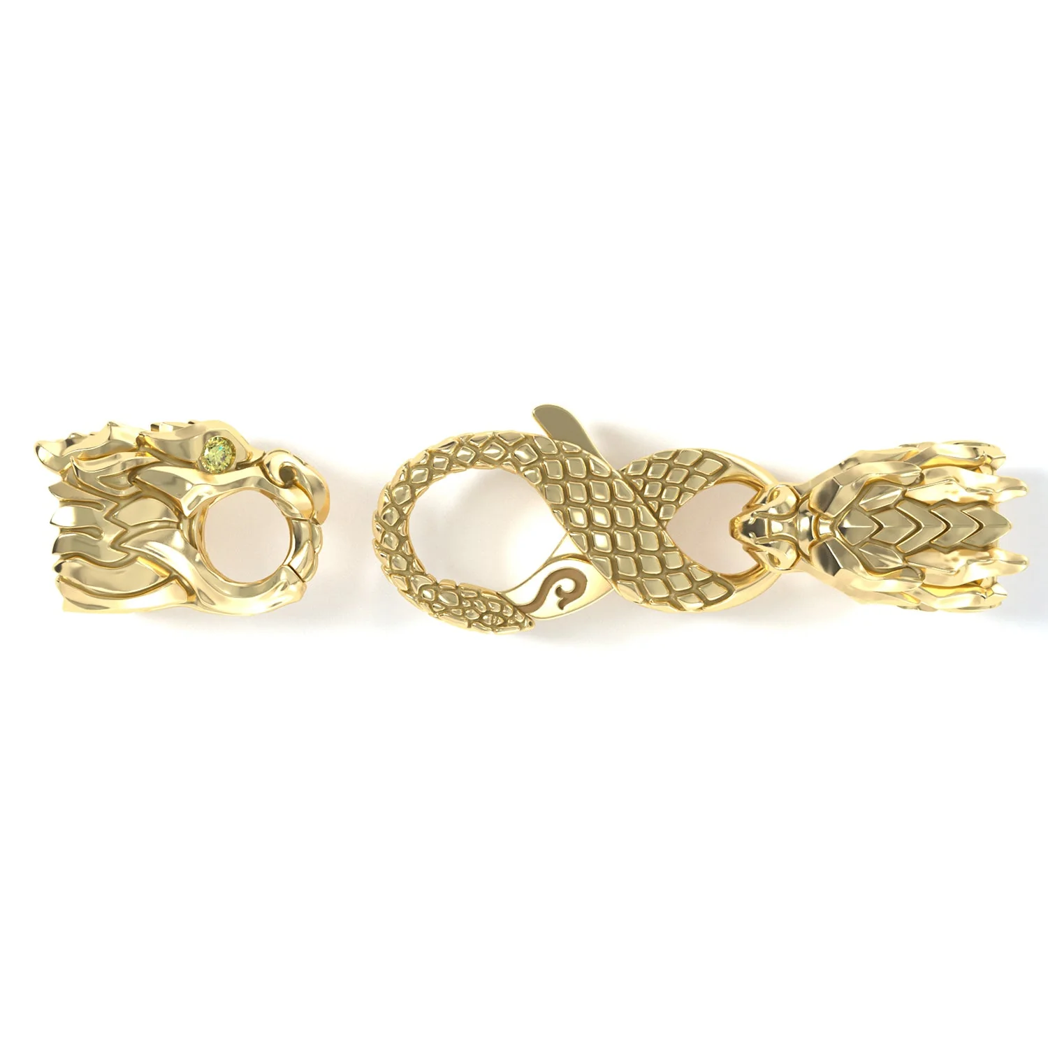 5mm Dragon Signature Clasp, 18k Yellow Gold