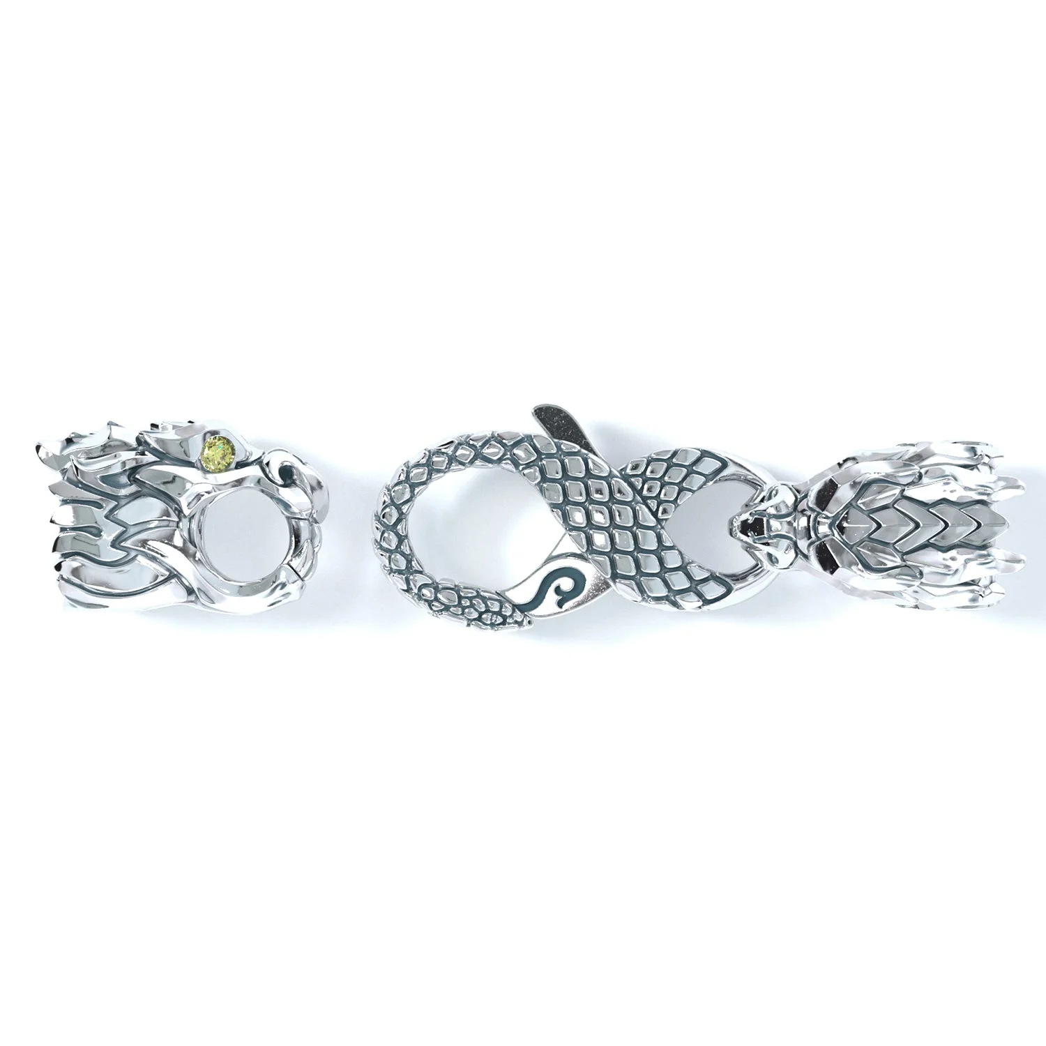 5mm Dragon Signature Clasp, Platinum