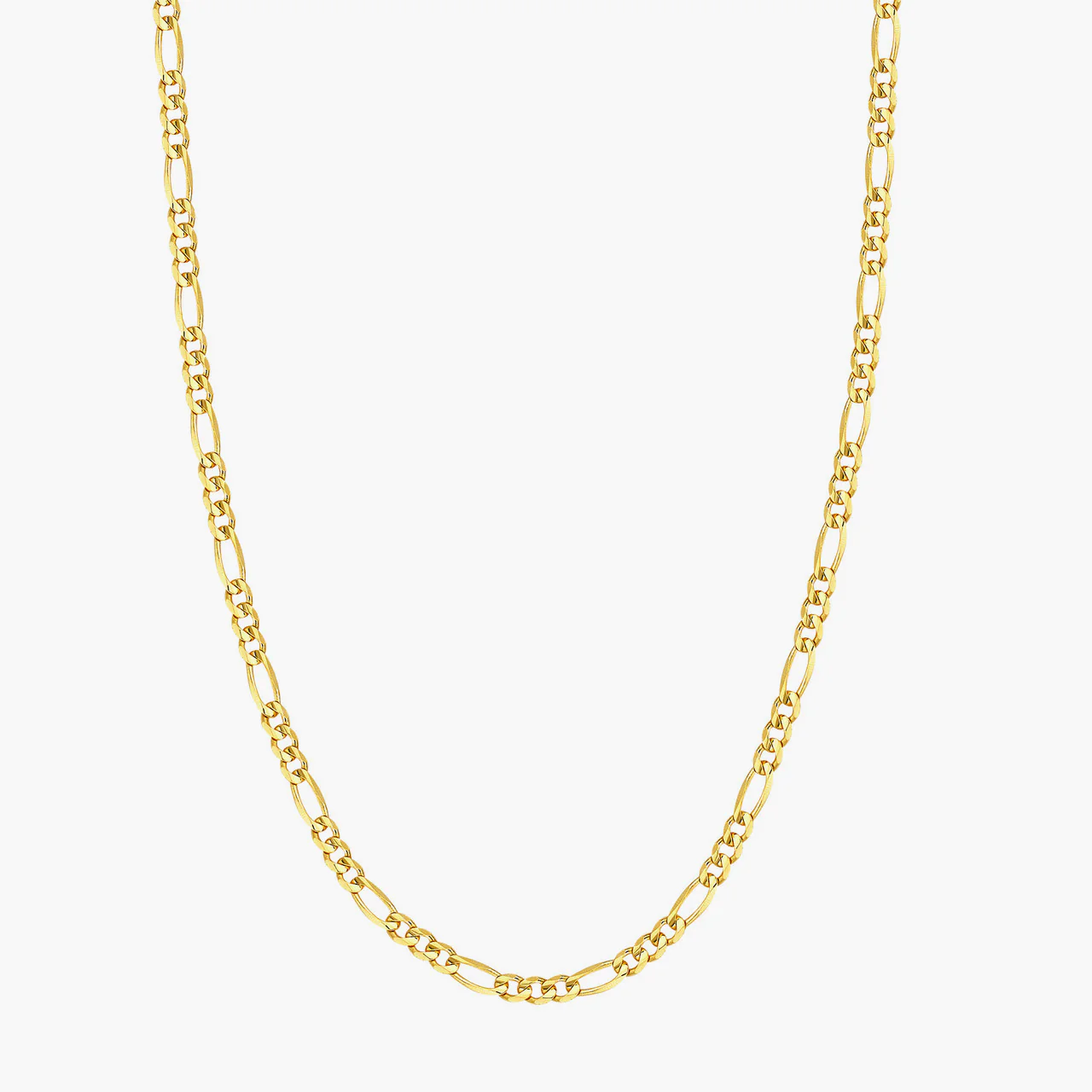 5mm Figaro Chain, 14k Yellow Gold