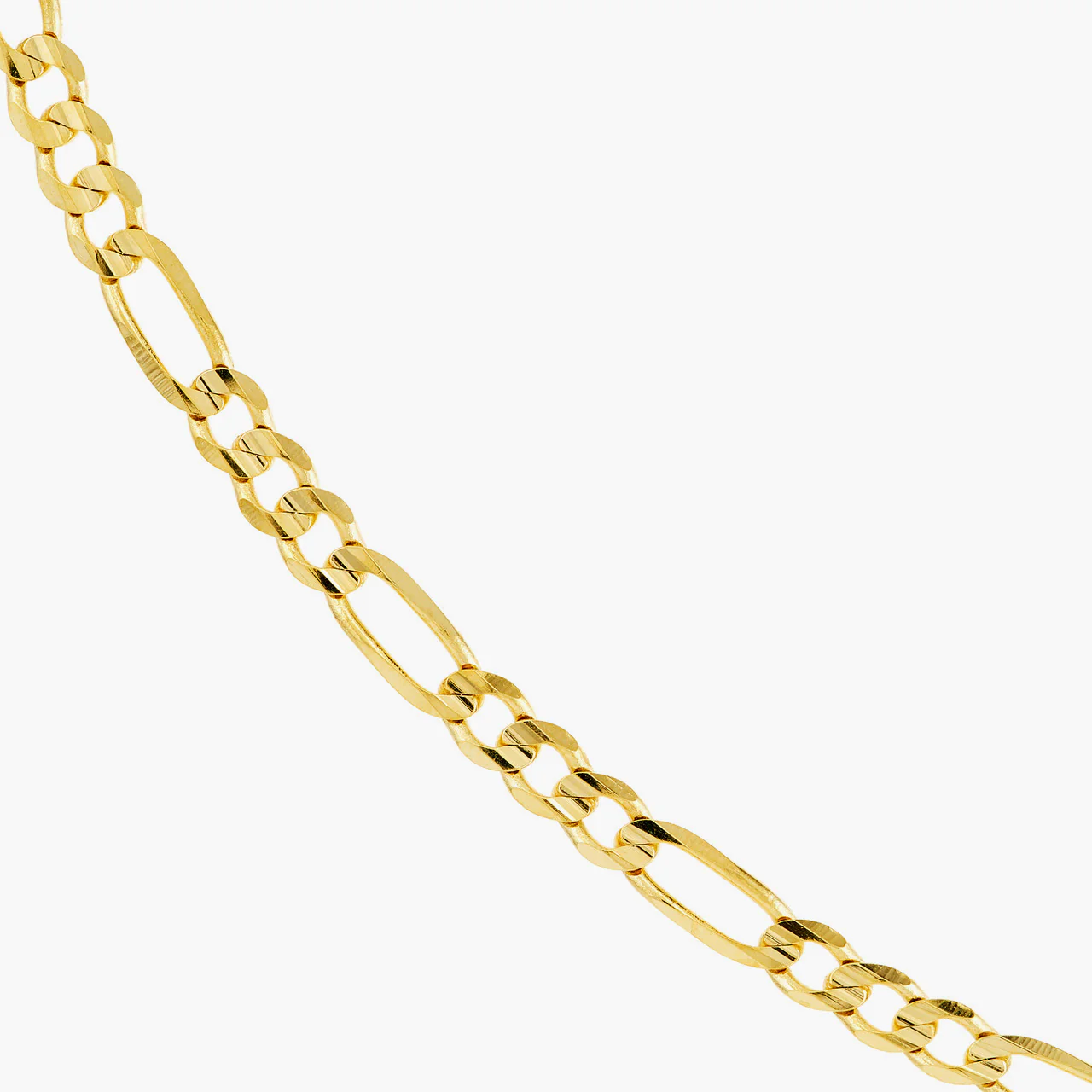 5mm Figaro Chain, 14k Yellow Gold - Image 2