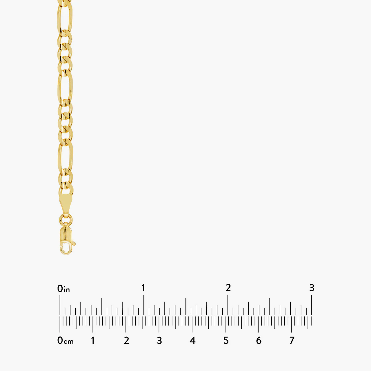 5mm Figaro Chain, 14k Yellow Gold - Image 5
