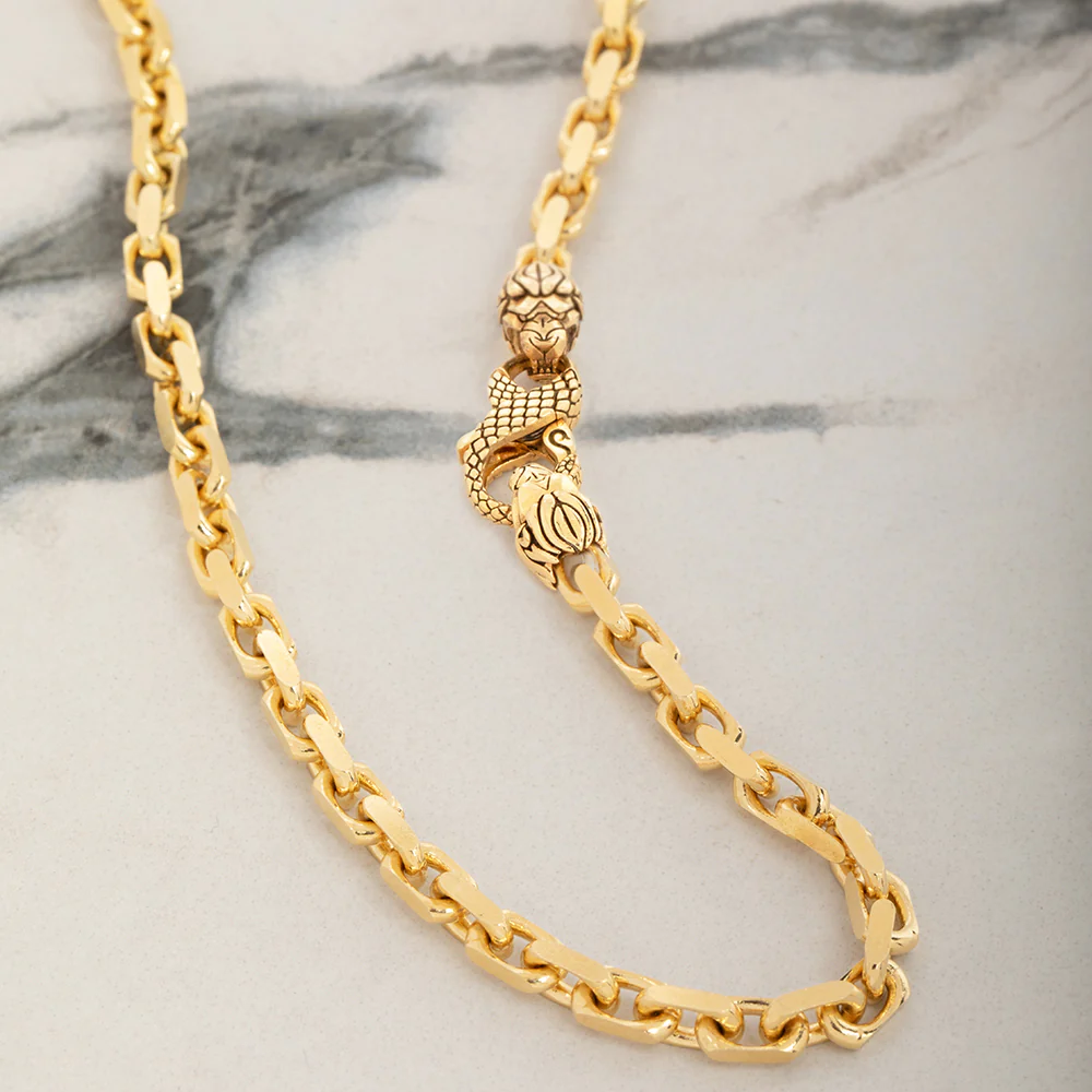 3mm Hermes (Heavy Link) Chain, 14k Yellow Gold - Image 5
