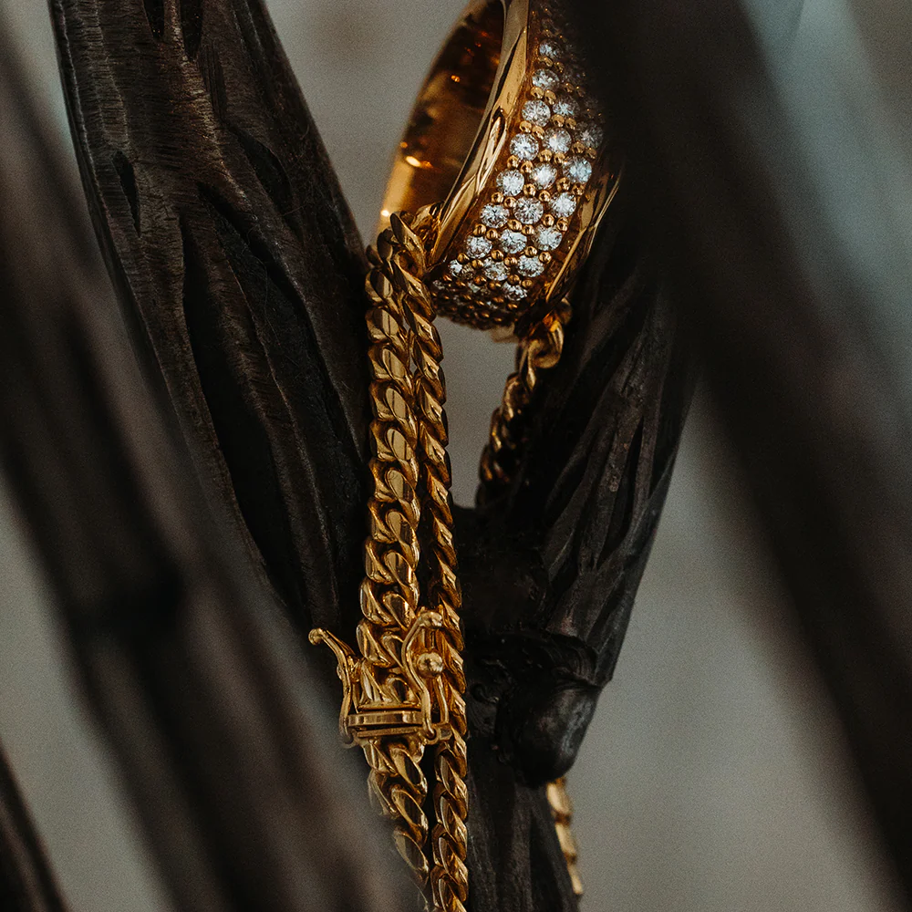 5mm Miami Cuban Link Chain, 14k Yellow Gold - Image 5