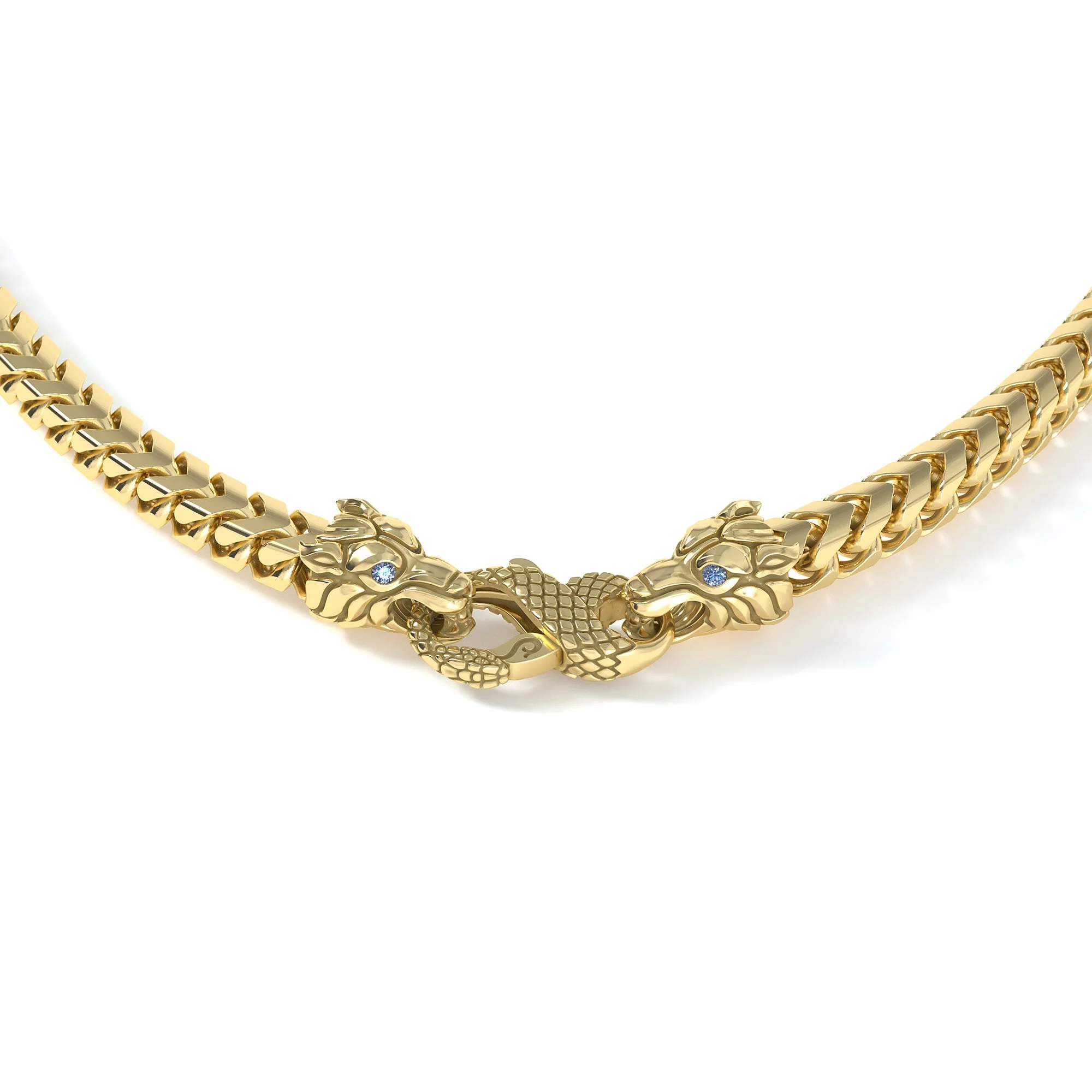5mm Wolf Signature Clasp, 14k Yellow Gold - Image 2