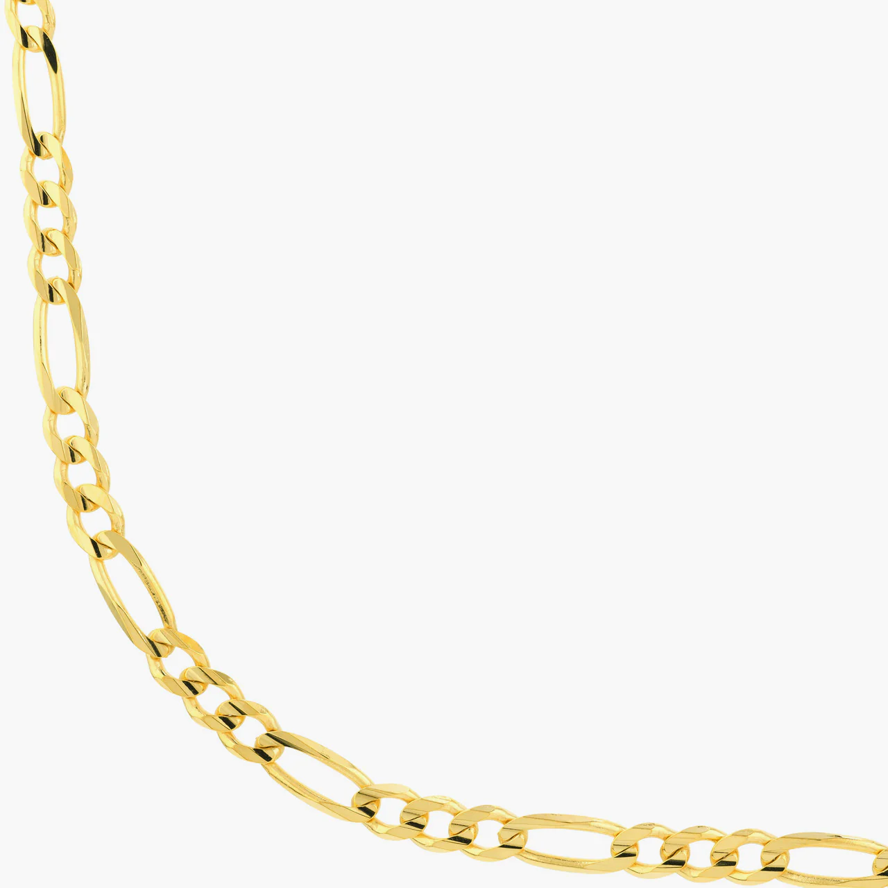 6mm Figaro Chain, 14k Yellow Gold - Image 2