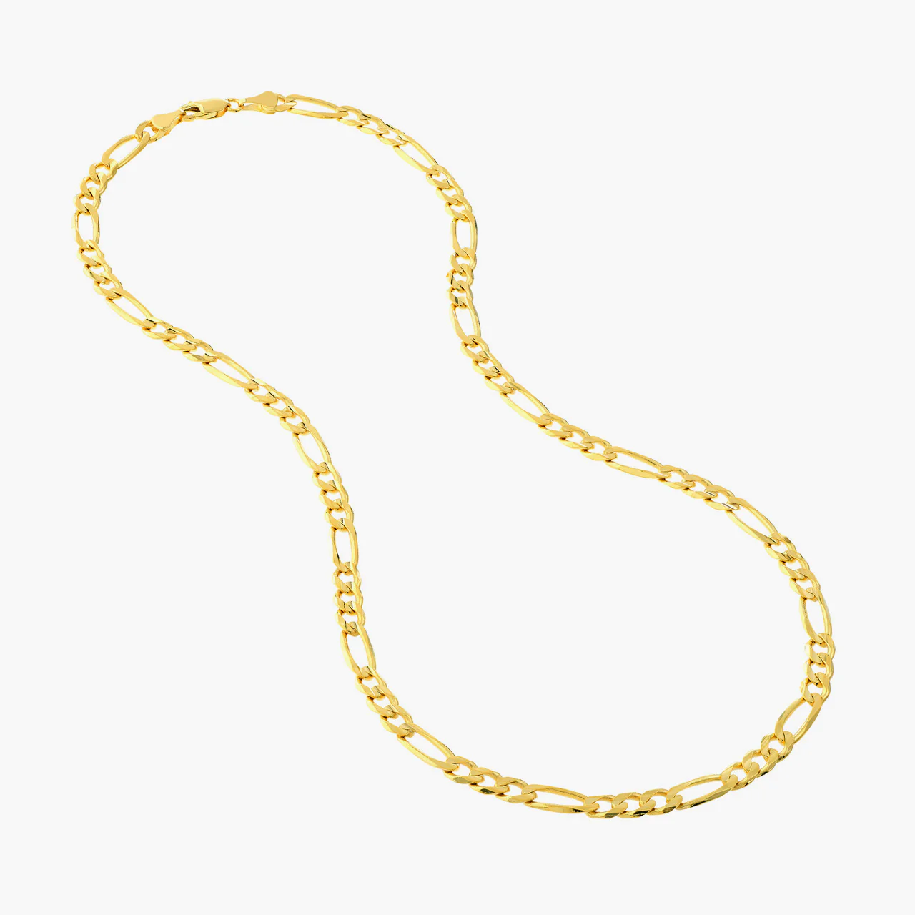 6mm Figaro Chain, 14k Yellow Gold - Image 3