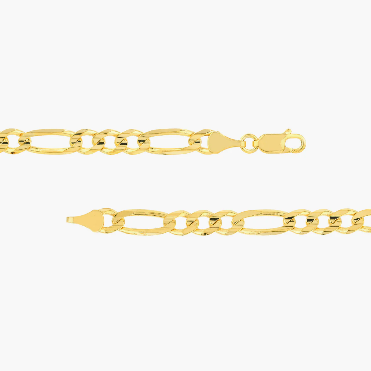 6mm Figaro Chain, 14k Yellow Gold - Image 4