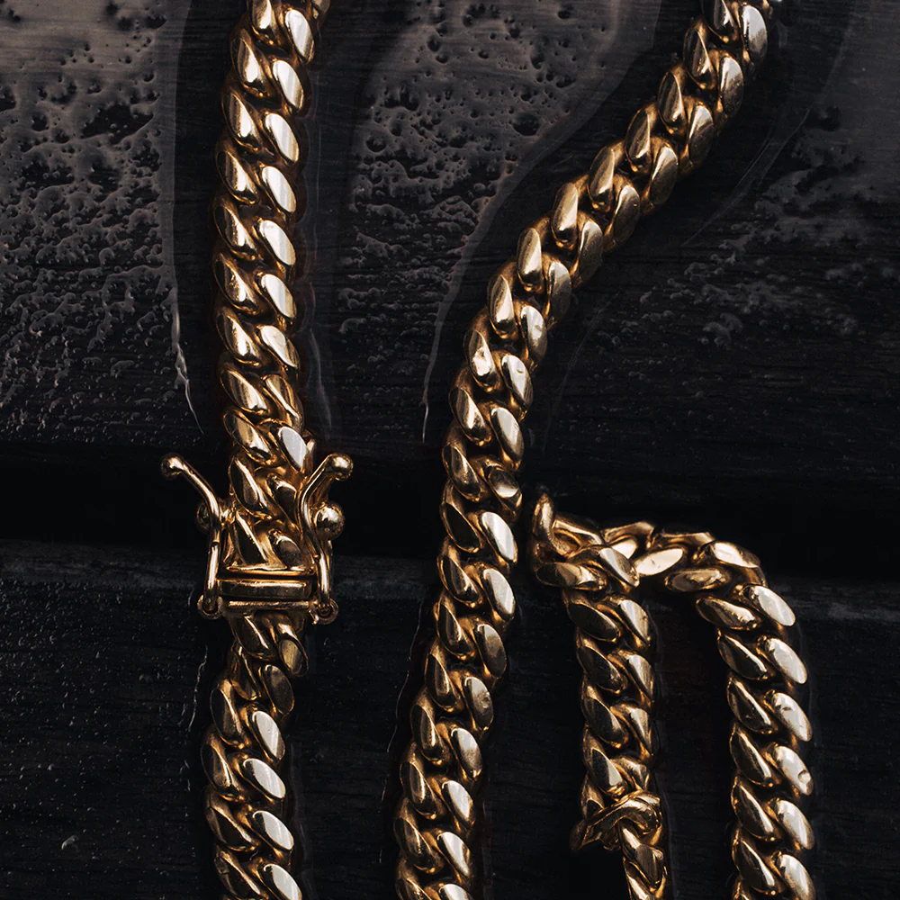 7mm Miami Cuban Link Chain, 14k Yellow Gold - Image 5