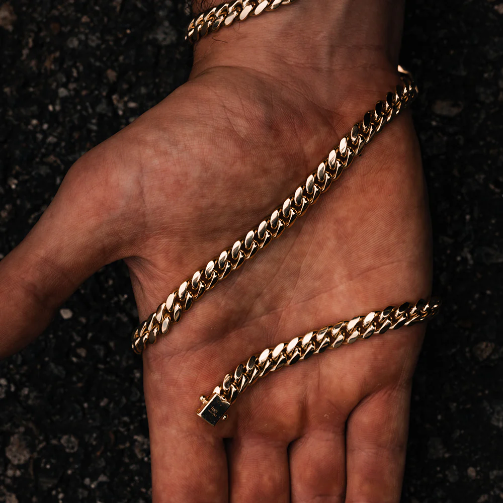 7mm Miami Cuban Link Chain, 14k Yellow Gold - Image 7