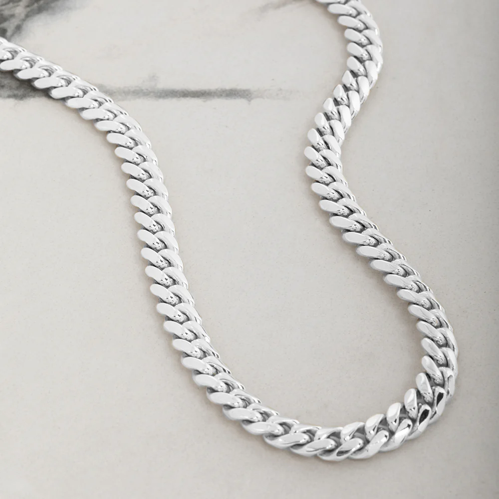 7mm Silver Miami Cuban Link Chain - Image 3