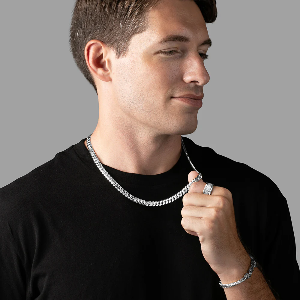7mm Silver Miami Cuban Link Chain - Image 6
