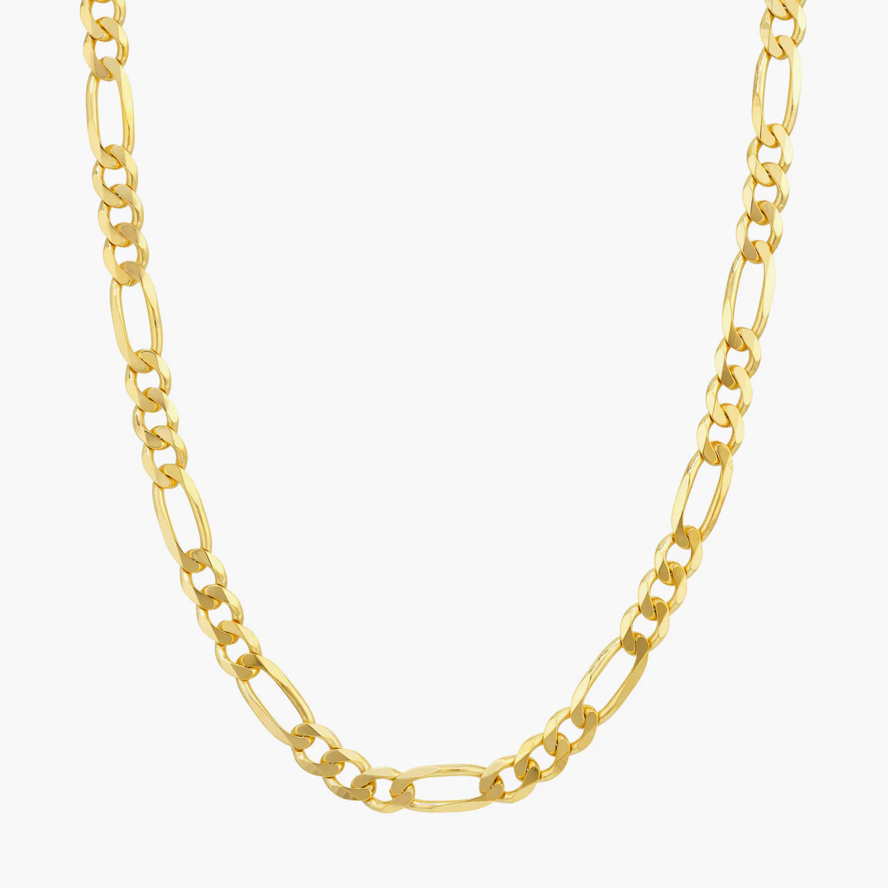 8mm Figaro Chain, 14k Yellow Gold