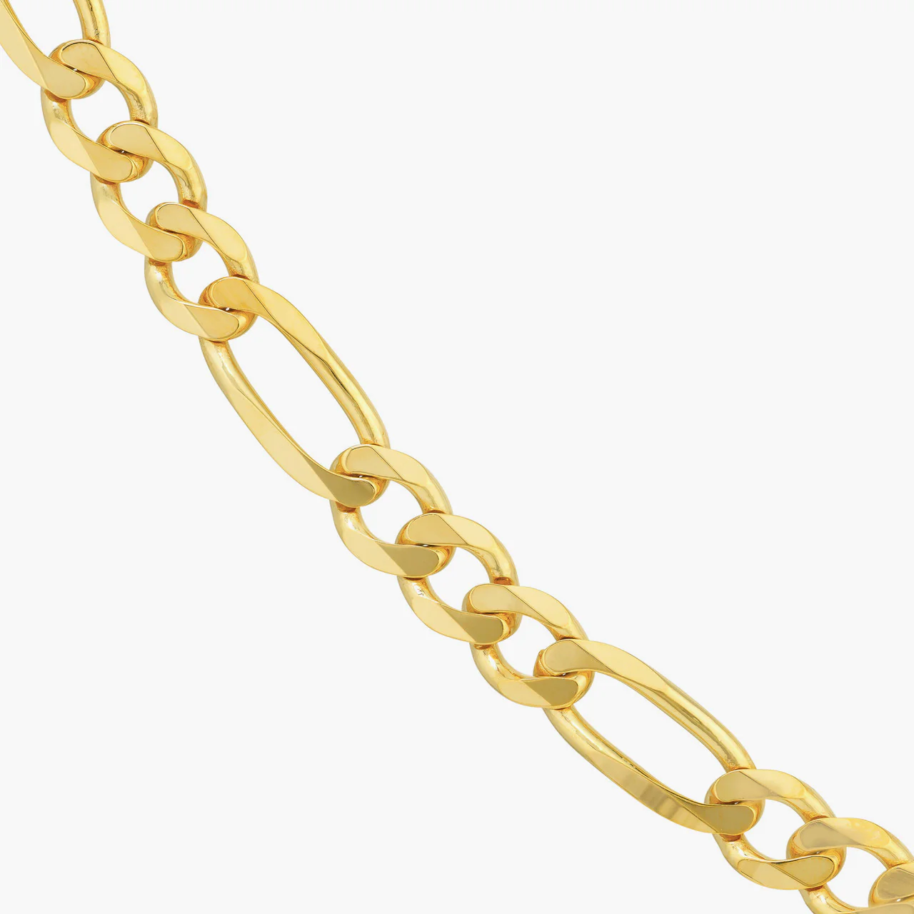 8mm Figaro Chain, 14k Yellow Gold - Image 2