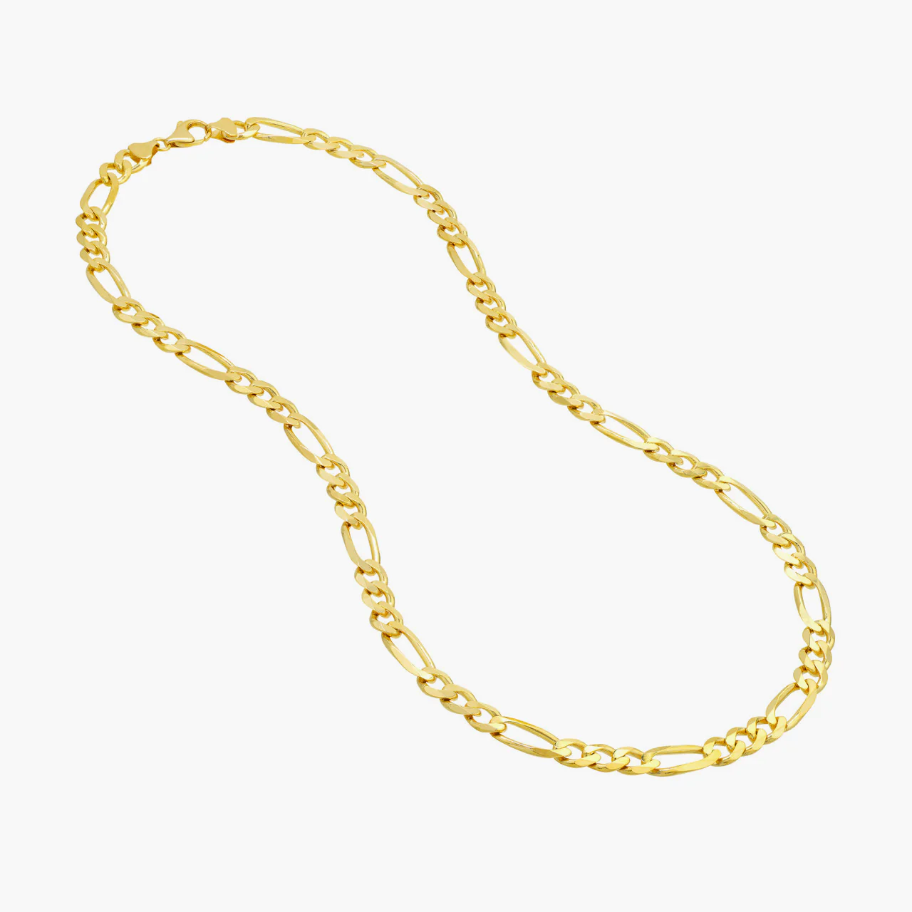 8mm Figaro Chain, 14k Yellow Gold - Image 3