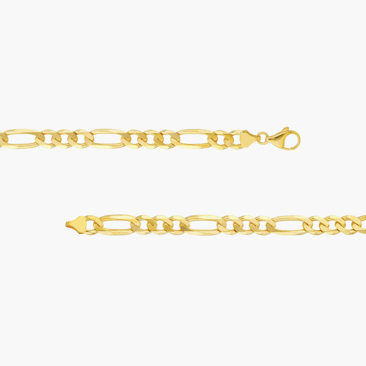 8mm Figaro Chain, 14k Yellow Gold - Image 4