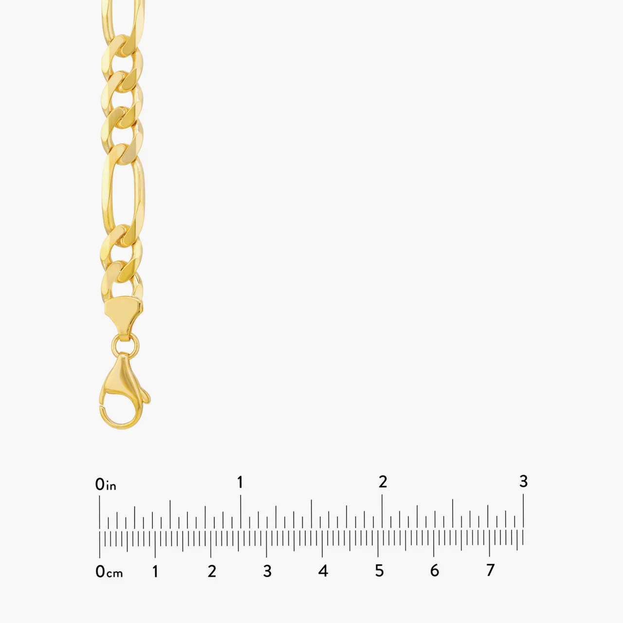 8mm Figaro Chain, 14k Yellow Gold - Image 5