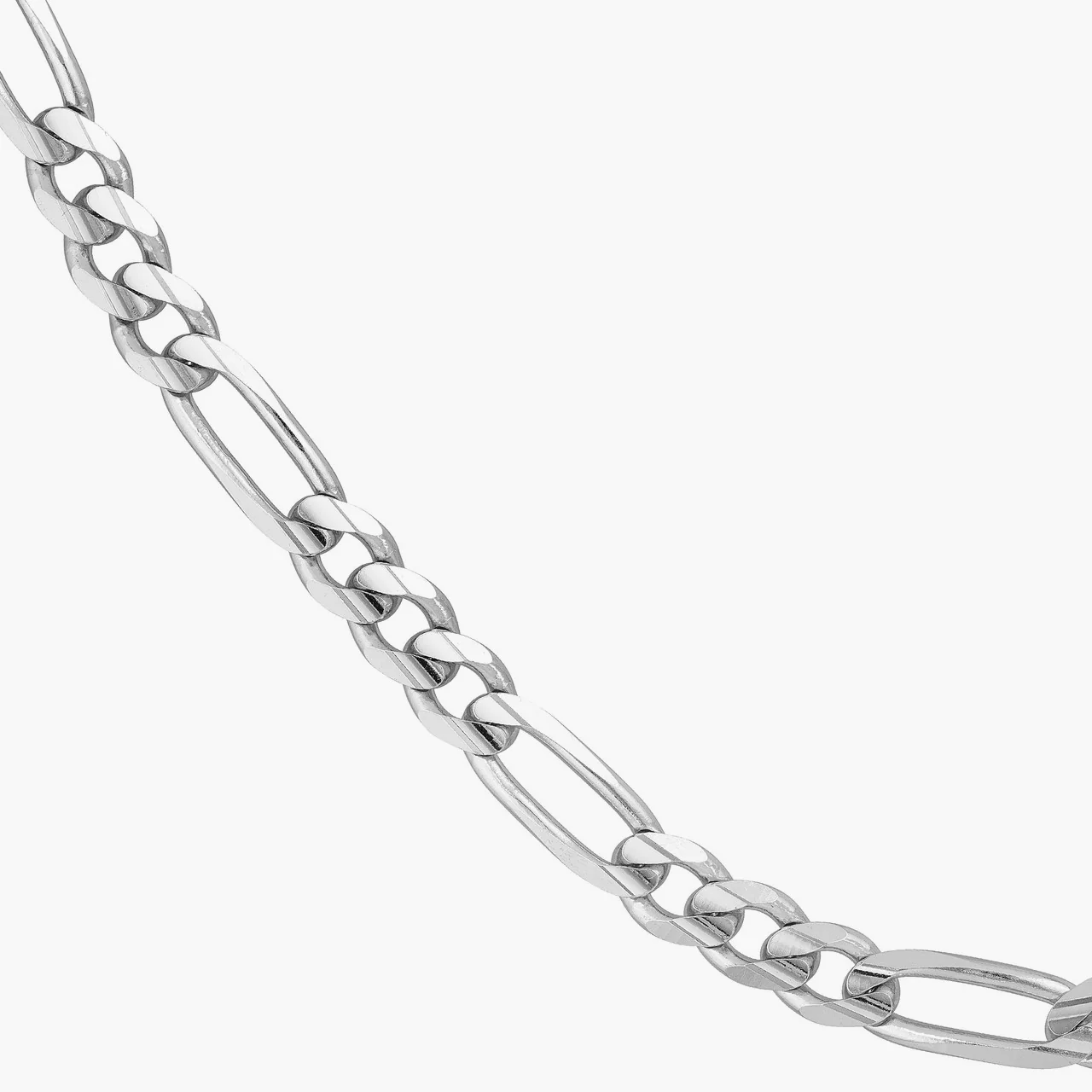 8mm Silver Figaro Chain - Image 3