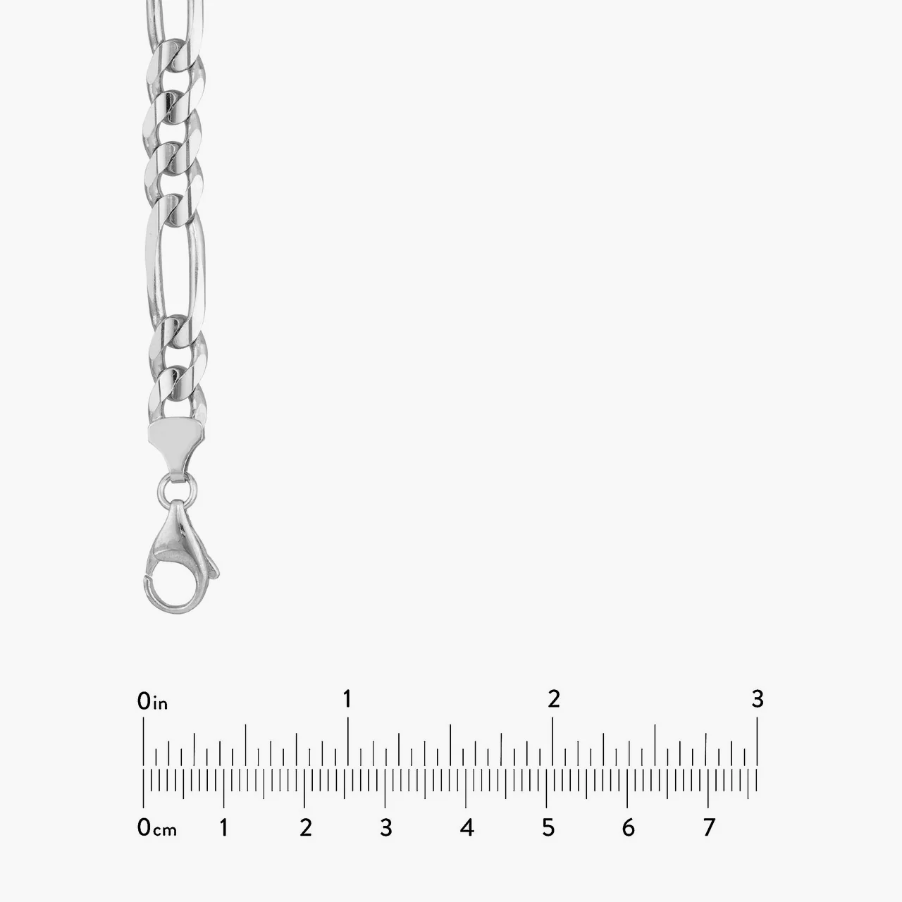8mm Silver Figaro Chain - Image 6