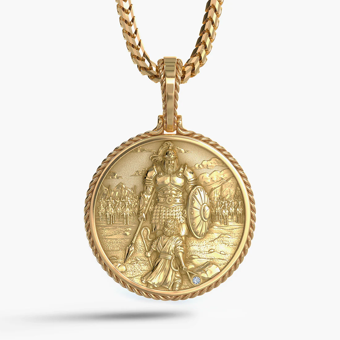 TRIUMPH, Gold David & Goliath Pendant
