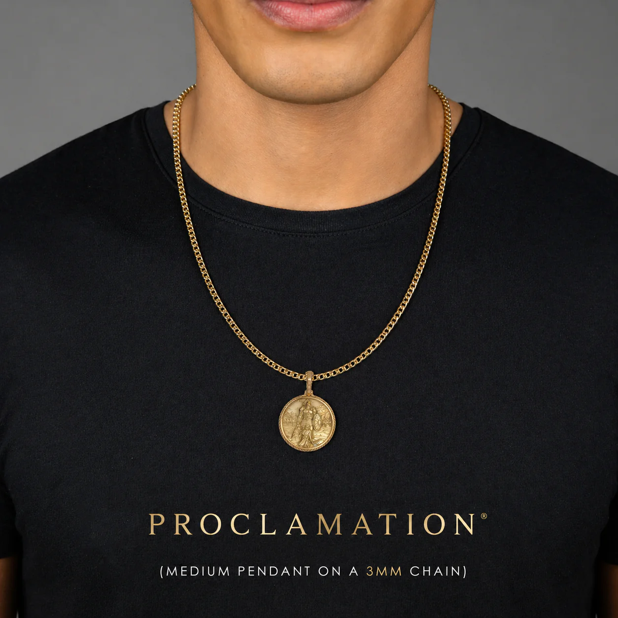 TRIUMPH, Gold David & Goliath Pendant - Image 2