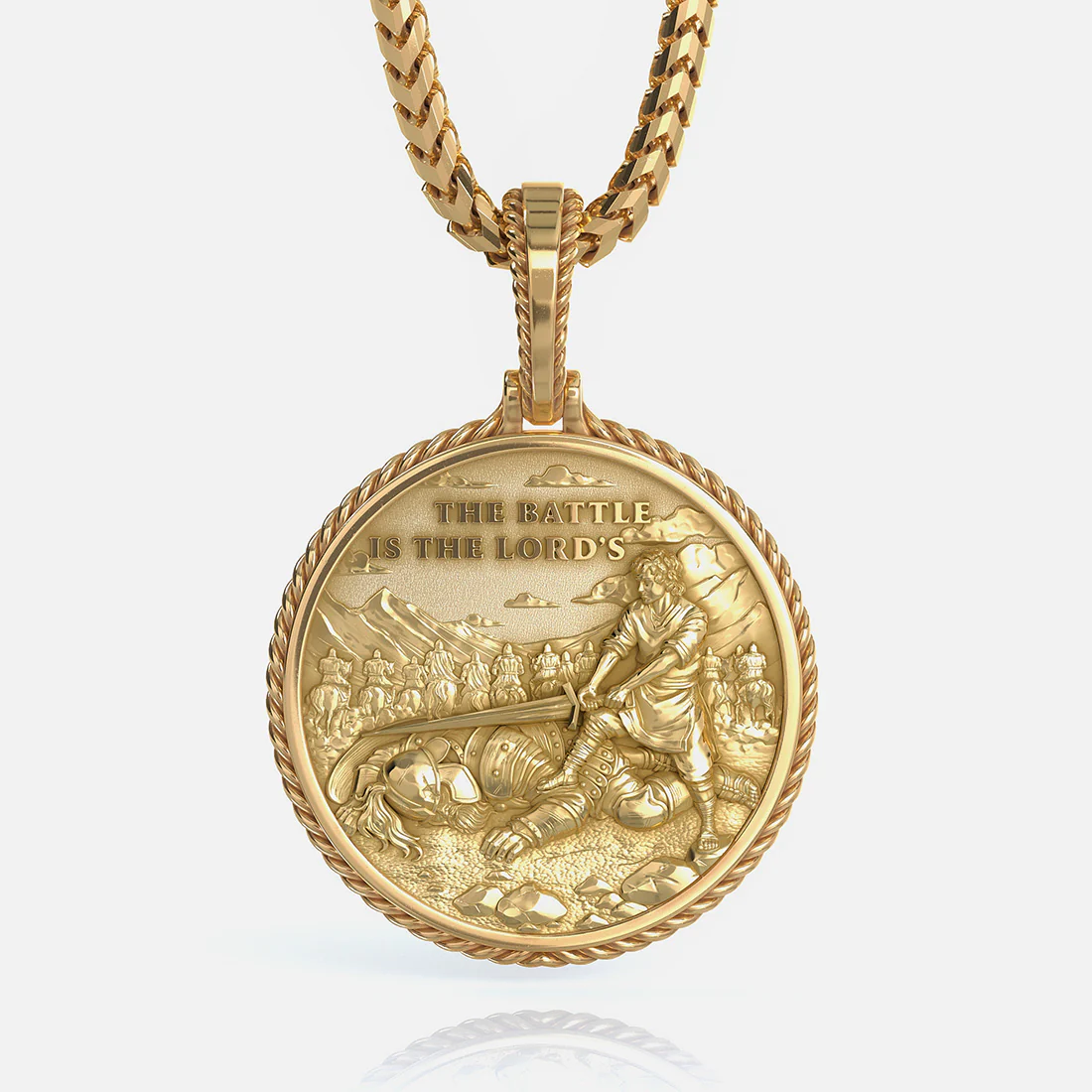 TRIUMPH, Gold David & Goliath Pendant - Image 3