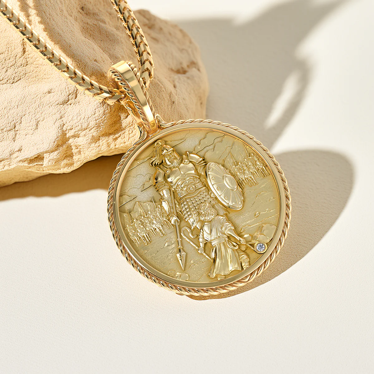 TRIUMPH, Gold David & Goliath Pendant - Image 5