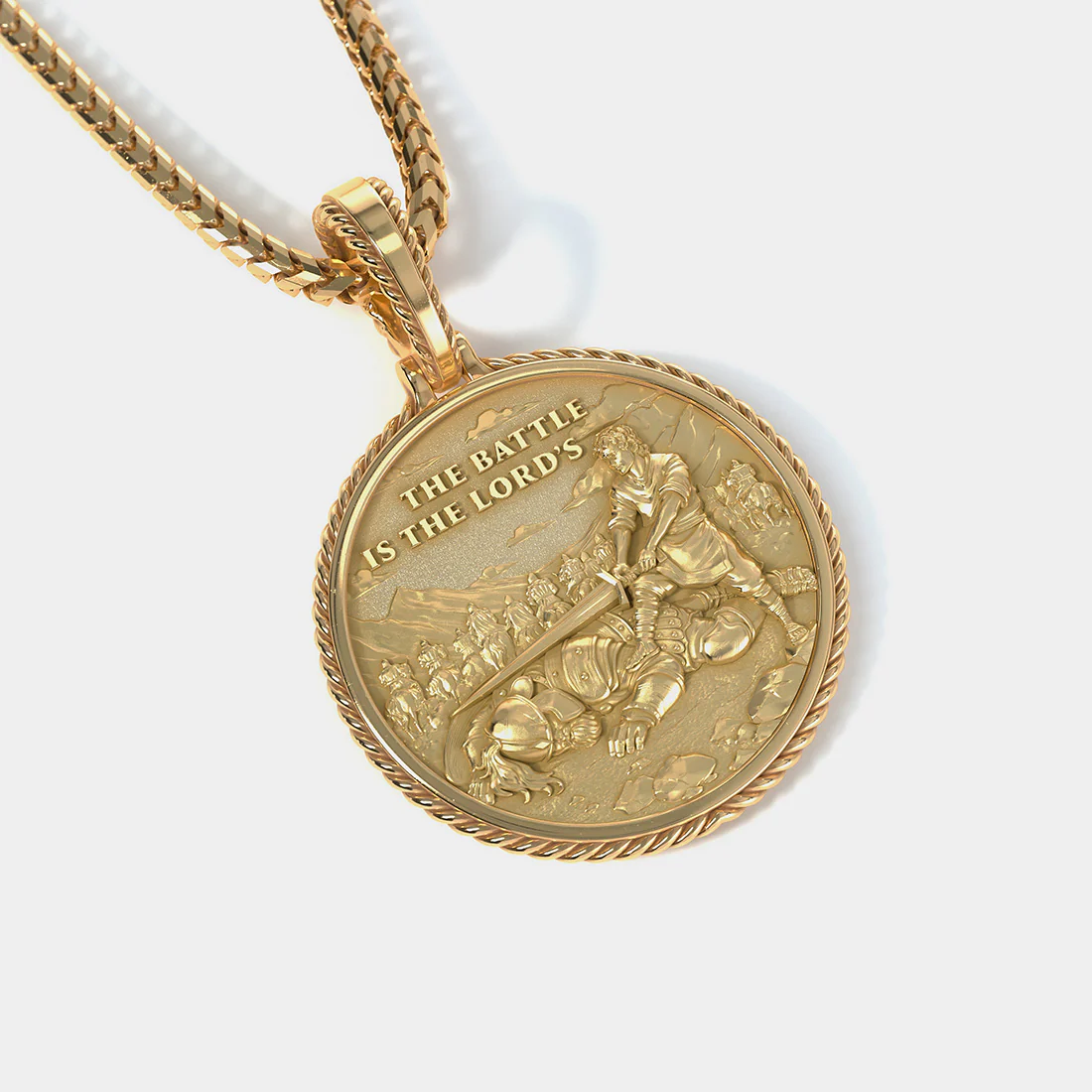 TRIUMPH, Gold David & Goliath Pendant - Image 6